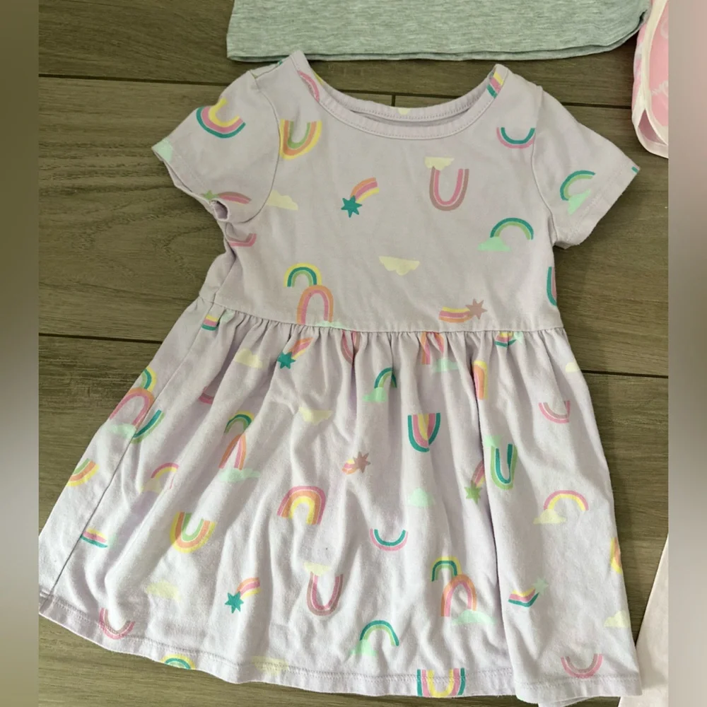 Girls 3T bundle 3T leggings champion set rainbow dress - Picture 3 of 5